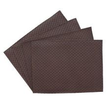 faux leather drink embossed leather coaster set