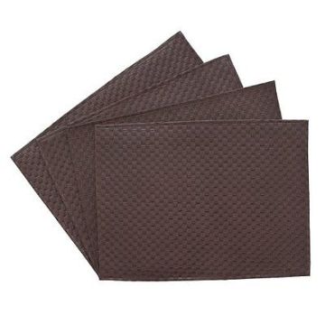 faux leather drink embossed leather coaster set