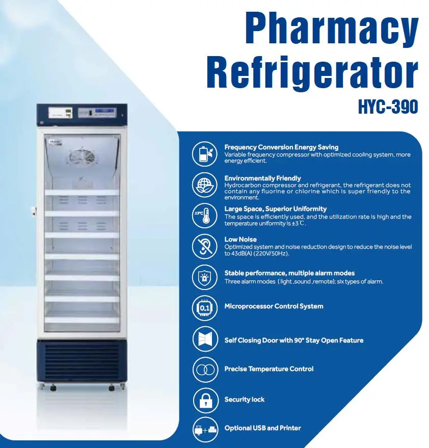 2 - 8 Degree Pharmacy Refrigerator Vaccine Storage Freezer