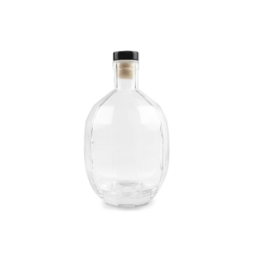 Clear 500ml Glass Wine Juice Bottle With Cork
