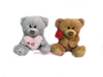 Plush Valentine Bear With Heart