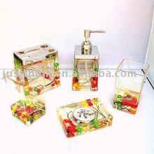 acrylic liquid bathroom set