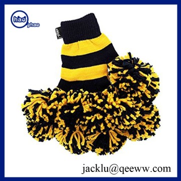 Yhao Gloves Manufacturer Wholesale High School Colors Spirit Finger Pom Pom cheer Gloves