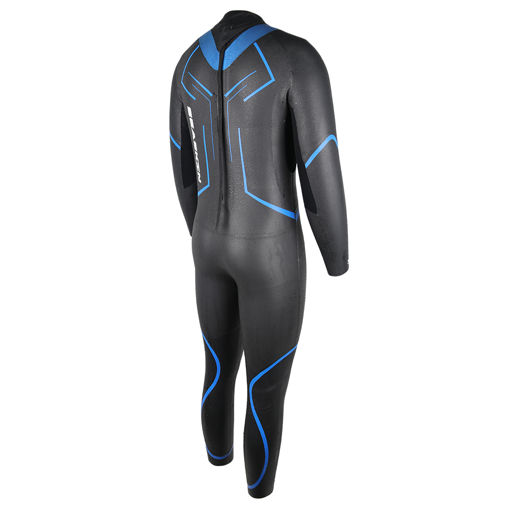 Seackin Mens πίσω φερμουάρ τριάθλο πλήρες wetsuit