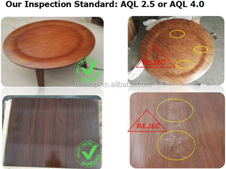 Simple design white round table top MDF veneer center coffee table