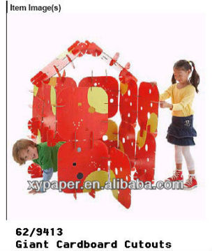 Diy cardboard colour playhouse