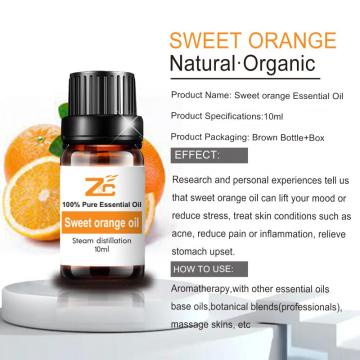 Aceite esencial de naranja dulce orgánico natural