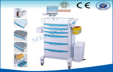 Drug Medical Trolley With Drawers , Removable Emergency Trolley