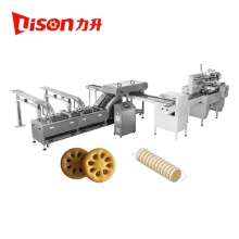 Automatic Cream Biscuit Sandwiching Machine with On-Edge Packaging