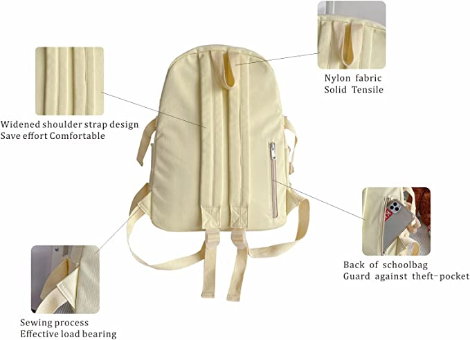 School Bag With Cute Pendant