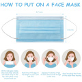 Kids Medical Disposable Face Masks 3 ชั้น