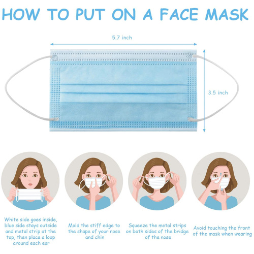 Детские медицинские одноразовые маски для лица 3-х слойные