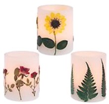 Leaf Motif Pillar Candle