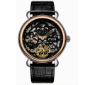 Genuine Leather Fashion Luxury Skeleton Wrist Watch