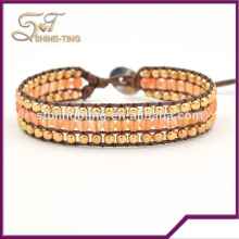 Handmade braided crystal multilayer bangles and bracelets