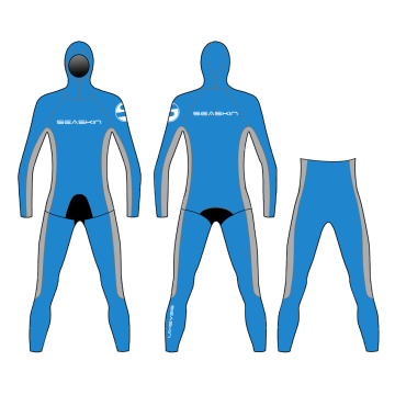 Traje de neopreno Seaskin para hombre de 4/3 mm de dos piezas para apnea