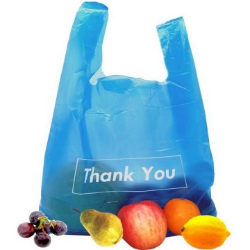 Sac en plastique imprimé pour l&#39;emballage des aliments Sac shopping Supermarché T-shirt