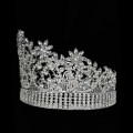 Full Round Diamond Miss World Crown Flower Tiara