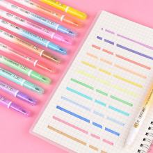 12 Color Oblique Tip Erasable Highlighter Pen Set