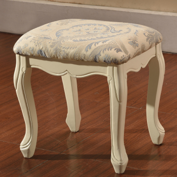 High Density Sponge footrest stool cheap wooden dressing room stool