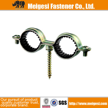 Double loop pipe clamp