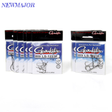 Gamakatsu LS-1223F Black Fishing Hooks 2#-20# - Wholesale Sea Ringed Saltwater High Carbon Steel Barbed Hooks