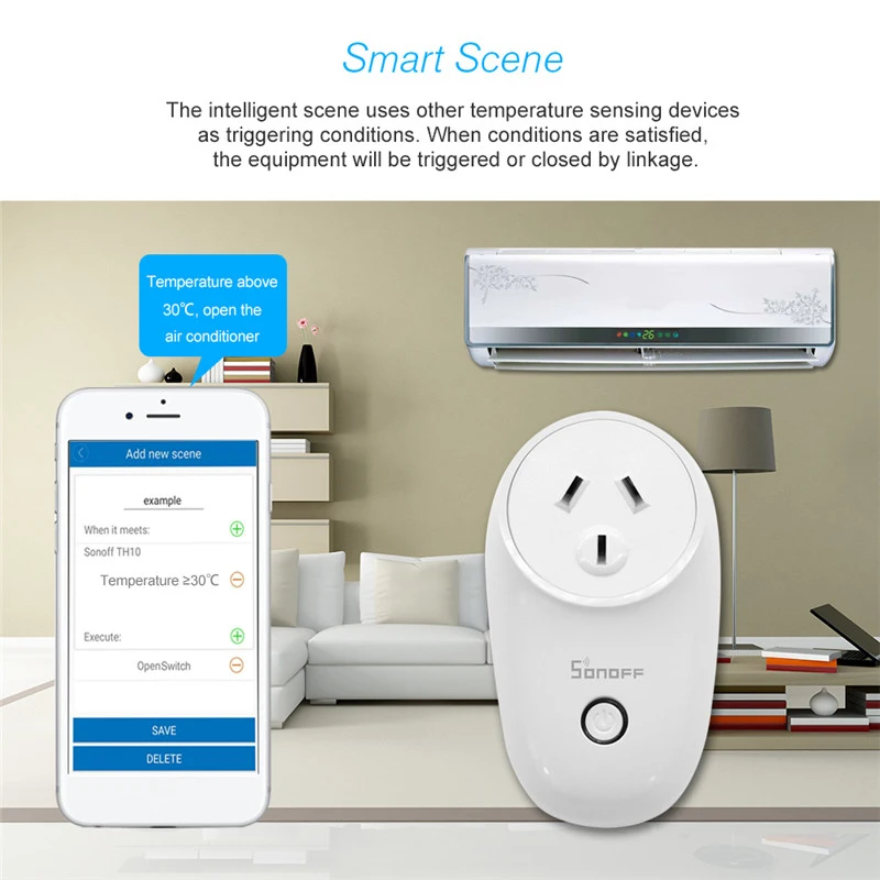 Smart Home Sonoff S26 WiFi Smart Socket Wireless Plug Power Switch for Amazon Alexa Google Assistant Ifttt Us/UK/Cn/Au/EU