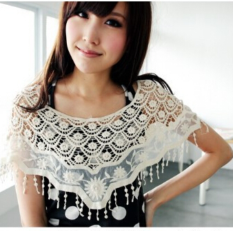 2014 New Arrival Ladies Fashionable White Lace Top Blouse