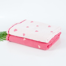 beautiful gauze heart shaped jacquard bath towel
