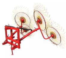 Factory Sale Agriculture Rotary Hay Rake Tedder Finger Wheel Hay Rake For Tractor