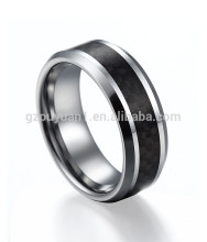 Tungsten Ring, New Black Carbon Fiber Inlay Tungsten Ring
