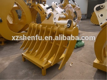 excavator attachment tilting rake for sle