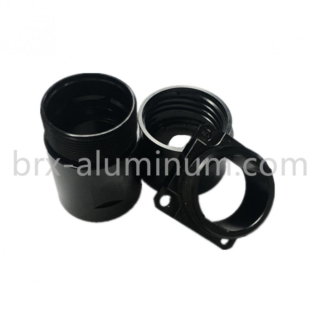 Black hard anodized part