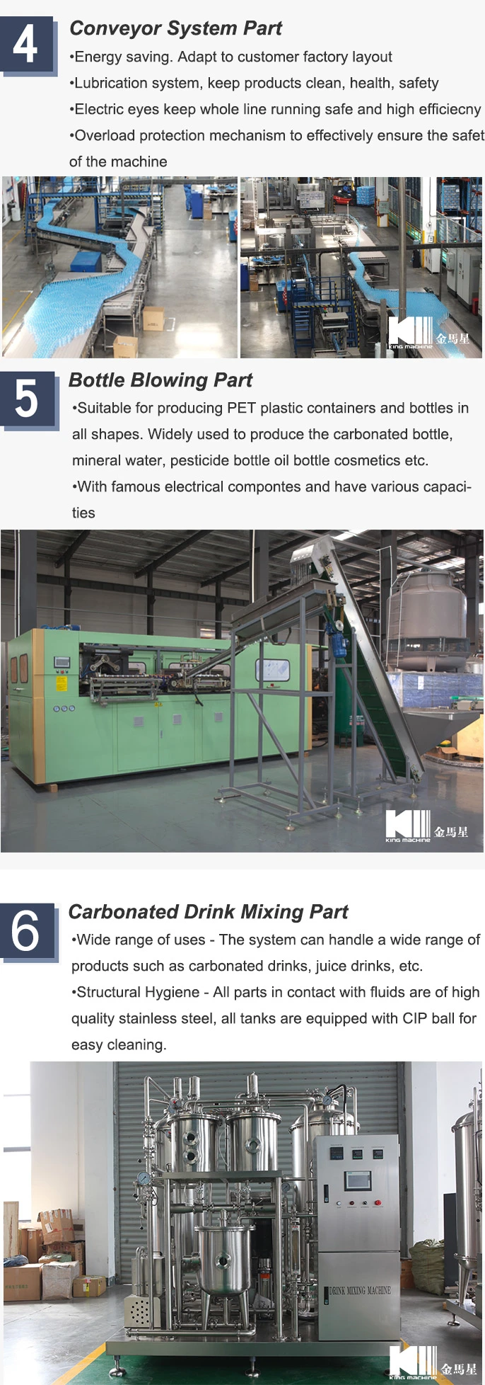 Carbonated Beverage Producing Line for Pet and Glass Bottle