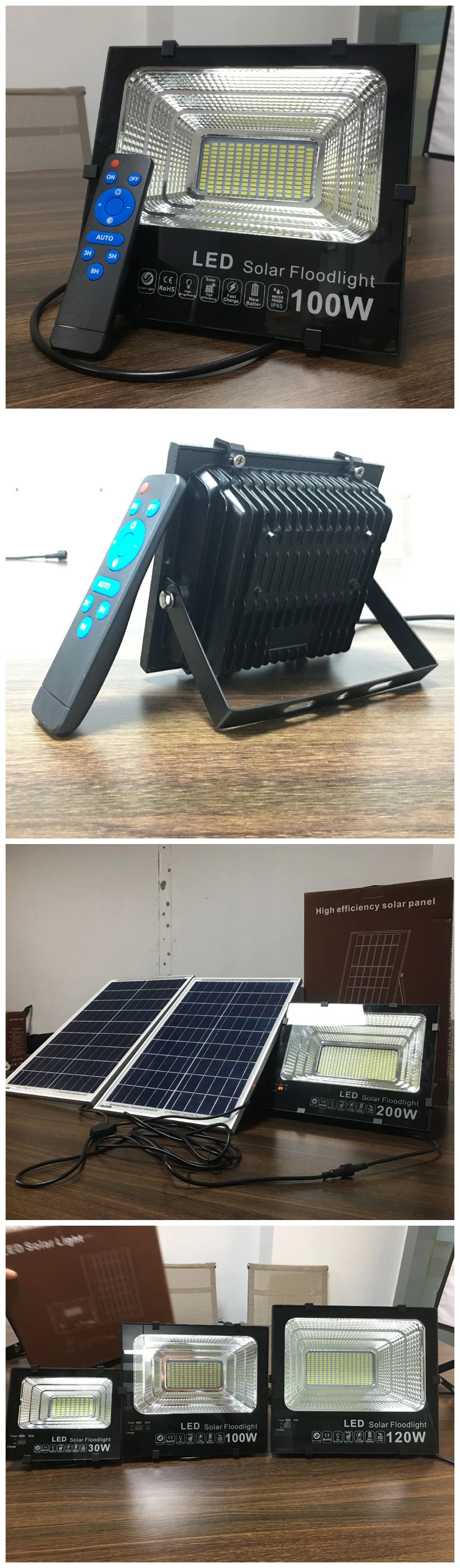 2019 Hot Sale 30W/50W/80W/100W Solar LED Flood Light for Villa