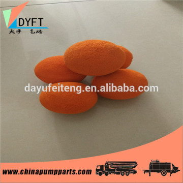 concrete pump orange natural dn125 column rubber foam cleaning sponge balls