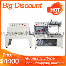 Pvc pof film semi-automatic shrink heat shrinking wrapping packing machine in stock for carton box