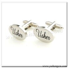 Elegant Oval Usher Wedding cufflinks