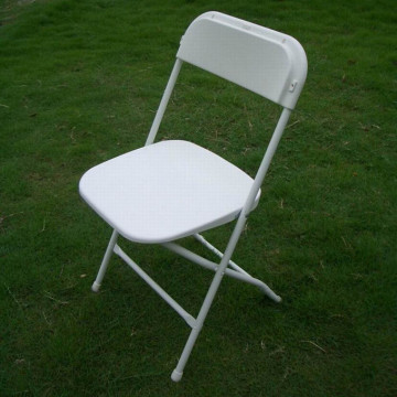 White Poly Plastic Folding chair