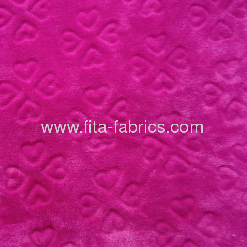Soft Embossing or Solid Color Flannel Fabric For Blanket 