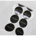 Etiquetas de pegatinas negras pegatinas de etiqueta redonda personalizadas