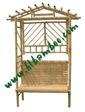 Natural bamboo tiki bar