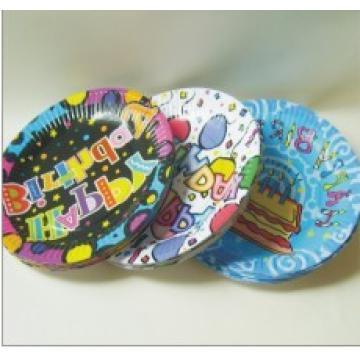 Cute Paper Plate with Logo and Pictures