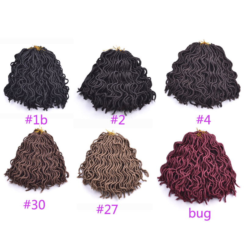 Wholesale  Faux Locst Ombre Colors Dreadlocks Braid Synthetic Long Style Braid Hair extensions weaves  12'' 24roots