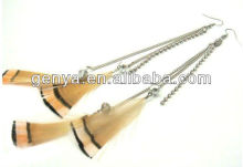Lady feather Earring with rhinestone