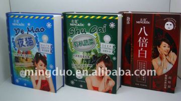 Book shape tinplate box
