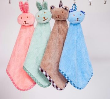 Fancy Hanging Soft Plush Hand Towels