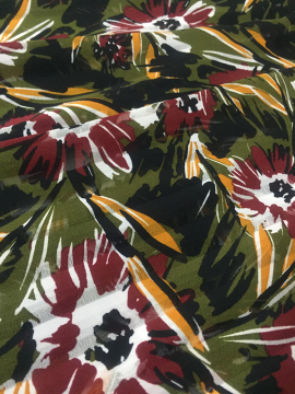 Polyester Stripe Printing Woven Fabric
