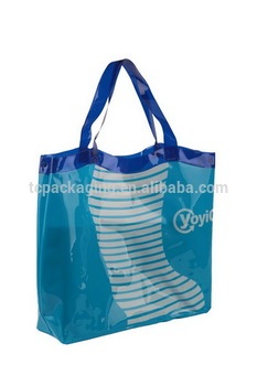 Modern design shopping pvc bag carrying handle