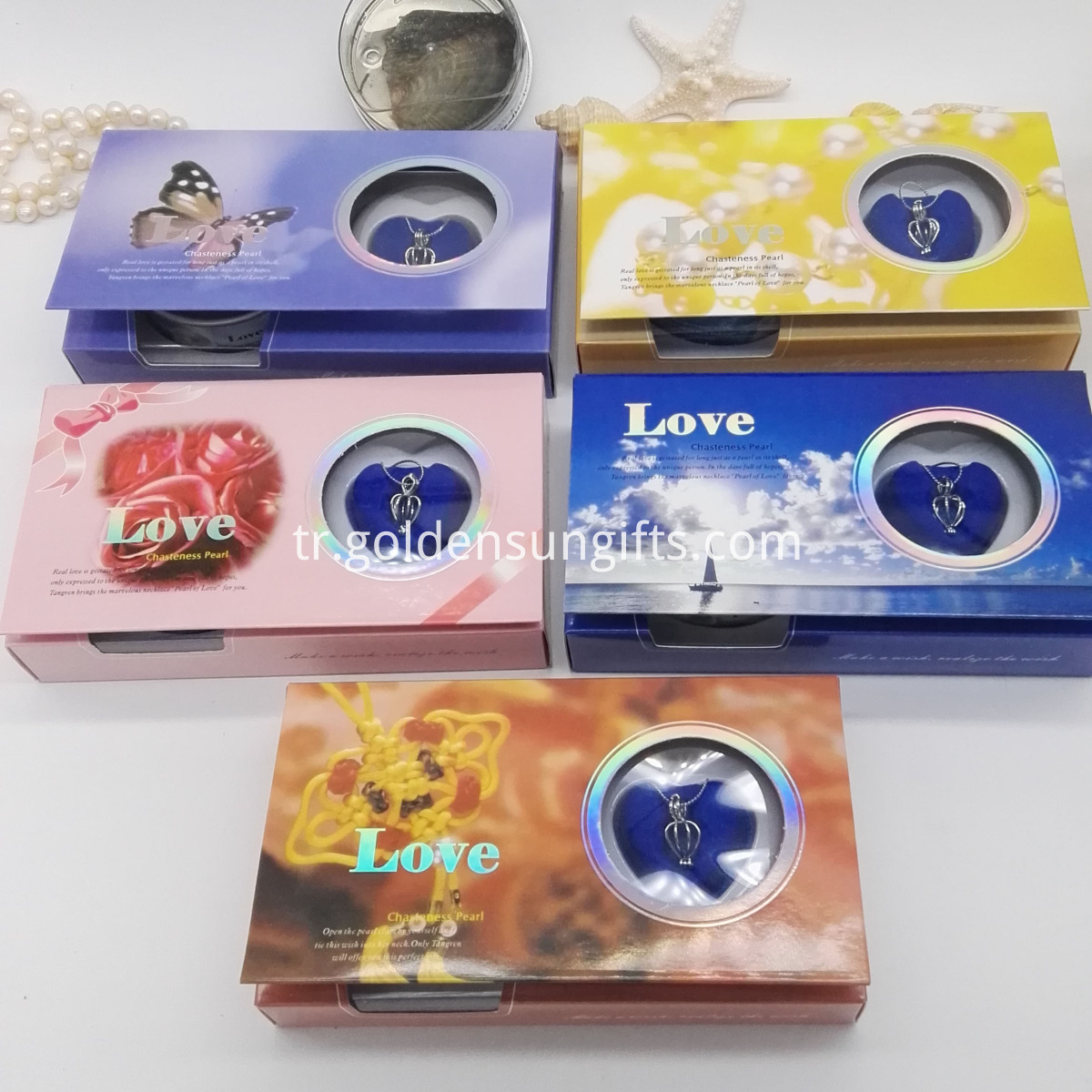 Cin Diy Hediyelik Sevgi Inci Kolye Set Oyster Birak Kolye Ureticiler